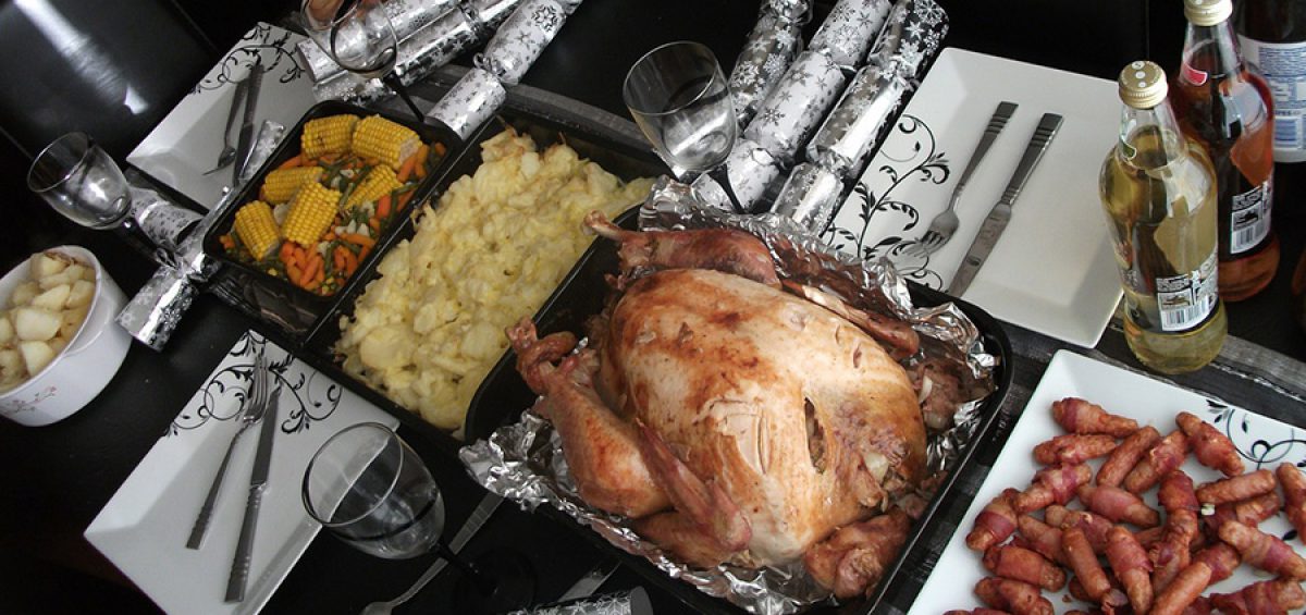 Turkey dinner at Christmas